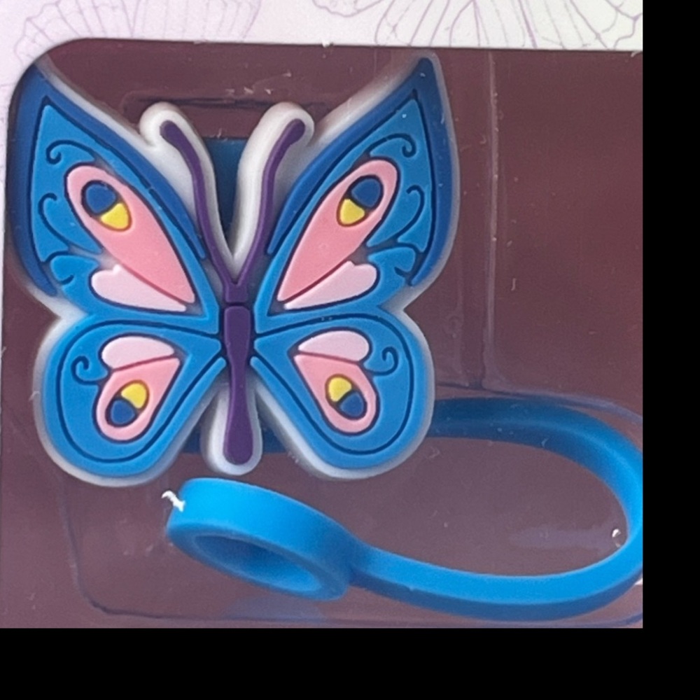 Colorful Butterfly Straw Topper #5